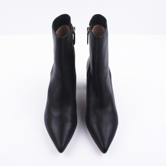New JCREW Pointed-toe Sadie Boots Black Leather - Picture 4 of 5